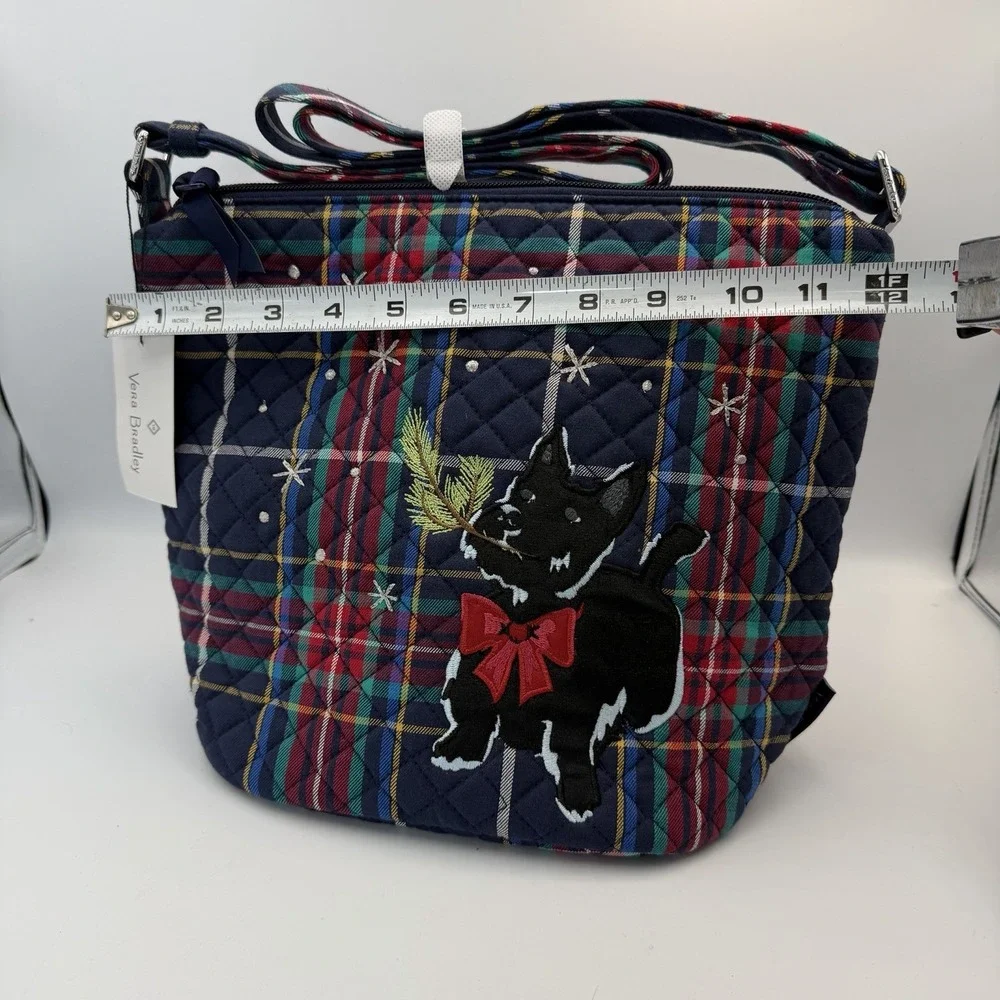 NEW Vera Bradley Bucket Crossbody Bag Purse And Wallet Scottie Dogs - Picture 3 of 14